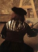 VERMEER VAN DELFT, Jan The Art of Painting (detail) eqt oil on canvas